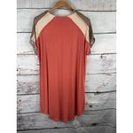 Umgee USA Women's Coral Brown Short Sleeve Boho Dress Size Small New Summer Photo 1