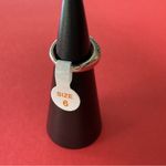 Bomb Party RBP6635 “Yours in a Heartbeat” LC Topaz on Rhodium Size 6 Ring NWT Blue Photo 2