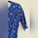Soiéblu Royal Blue Floral Lace Romper, Formal Lace Onesie, Size Medium Photo 7