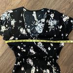 American Rag Faux Wrap Maxi Dress Color: Tossed Floral Black Size Small Photo 10