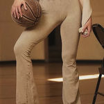 Free People NEW! $98 Movement XS/S GOOD KARMA Flare Leggings Pants Mushroom Gray Photo 0