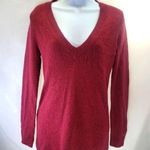 Ny Collection  metallic sparkly v-neck sweater Photo 0