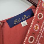 Francesca's Blue Rain Womens Dress M Orange Rust Embroidered Trim Ruffle Sleeve Boho NEW Photo 15