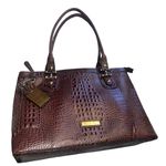 Etienne Aigner Rich Brown Crocodile Tote Photo 0
