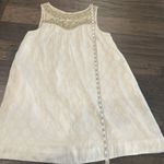 Maeve Anthropologie Graced White Beaded Jeweled Embellished Swing Dress Sz Photo 8