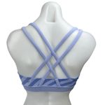 Lululemon Energy Blue Striped Sleeveless Athletic Yoga Gym Sports Bra Tank Top 2 Photo 2