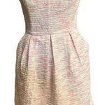 Moulinette Soeurs Anthropologie Moulinette Speer’s Pink Tweed Convertible Strapless Dress Size 6 Photo 0