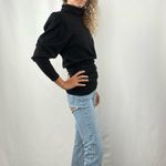 Vintage Valentino Miss V Wool Ruched Turtleneck Sweater in Black Size Small Photo 4