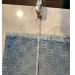 Rare Vintage monogrammed Michael Kors denim mini skirt Y2K light wash size 12 Photo 10