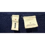 Anthropologie  MOTH‎ Darcy Peplum Navy / Tan Knit Cotton Sleeveless Vest Sz Small Photo 5