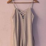 Fashion On Earth Irene’s Story Tannish Blush Romper Size M NWT Photo 0