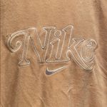 Nike  Cropped Velour pink sweatshirt sz M Crew Photo 1