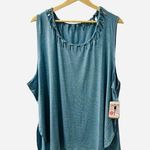 Shape Active Women’s Teal Blue Tank Top Plus Size 2X Scoop Neck Moisture Wicking Photo 0