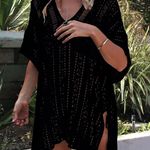 Amazon Black Crochet Swim Coverup Photo 0