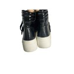 Gianni Bini  Kophie Patent Crinkle Rhinestone Buckle High Top Sneakers Size 6 Photo 2