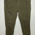 Gap  Girlfriend‎ Jeans olive green distressed size 28r Photo 0
