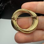 Vintage Napier Entwined Round Circles Gold Tone Brooch Pin Signed Photo 10