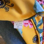 Unlisted Bright Yellow Floral High Leg Bikini Bottoms M Photo 10