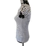 Striped Casual T Shirt School Preppy Semi Opaque Everyday Classic Workwear Work White Photo 2