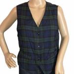 Vintage Marilyn Blue Green Plaid Tartan Ve… Size 12 Photo 0