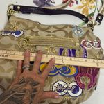 Coach  Signature 15311 Jazzy Poppy Multi Canvas Handbag Purse Rare Photo 8