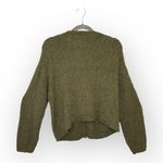 Sanctuary Social Standard by Olive Green Cardigan Sweater M Boucle Cropped Cozy Photo 1