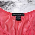 American Dream Short Sleeve Crochet Cold Shoulder Oversized Blouse Pink Women S Photo 4