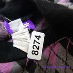 Unique Vintage Adorable Purple & Pink Argyle Sweater Dress women plus size 1X Photo 15