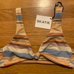 Skatie Multicolor Striped Bikini Top Photo 0