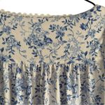 Eileen West Blue Floral Long Sleeve Mini Short Night Gown‎ XS Blue White Photo 6