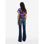 Desigual  Leaf Print Multicolor Viscose Short Sleeve T Shirt Size S Photo 1