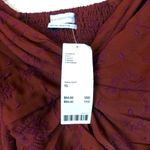 Urban Outfitters  Twist Front Crop Top Women XS Terra Cotta Embroidered Vneck $64 Photo 4