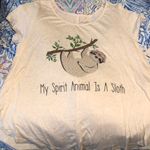 Francesca's NWT SLOTH T SHIRT Photo 0