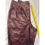 EXPRESS Womens Modern Straight High Rise Faux Leather Pants Sz 18S Purple Photo 9