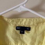 Gap  Yellow Half Button Down Shirt Oxford Popover Yellow Lightweight Summer Small Photo 1