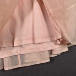 Anna Grace Dress Womens Large Pink Puff Sleeve Square Neck Sheer Overlay Party Photo 5