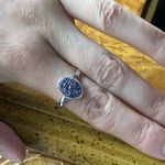 Natural Tanzanite Sterling Silver Cluster Ring Size 9 Photo 3