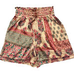 Bunulu Boutique Floral Paisley Lightweight Paperbag Shorts NWT Pink Photo 0