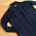 Gap Open Front Long, Flowy, Lightweight Cardigan, Ribbed Sleeves, Black, Size L Photo 2