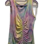 Wearever Tie Dyed Tunic Tank with Gathered Drawstring Front Size 1X EUC Photo 2