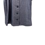 Brooks Brothers Brooks‎ Brothers Cape Jacket Coated Plaid Check Print Linen Blue Size Large Photo 3