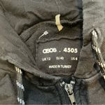ASOS  Design Black Zip Uo Hooded Sweatshirt Size 8 Photo 2