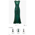 1920 style sequins dress green long maxi dress size cs Photo 6