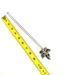 Vintage Alpaca Mexico Silver tone Leaf Brooch/pendant necklace Photo 4