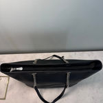 Michael Kors Jet Set Travel Tote Bag Black Saffiano Leather Silver Photo 12