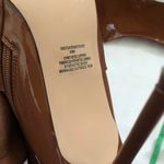 Steve Madden Viktory Cognac Patent faux leather sock Over The Knee 4” Stiletto Heel Boots Size 8M Excellent condition-worn once Photo 3