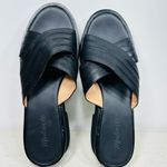 Madewell  Alina Platform Sandal Black Leather Slip On Retro Sandals 8,5 Photo 4