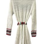 Born Famous Snowman Mid Thigh Soft Eyelash Belted Sweater Holiday Dress Womens L White Size L Photo 10
