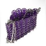 Paco Rabanne 1969 Nano chainmail shoulder bag Purple Silver Photo 2