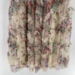 Faeriesty Ruched Bustier Ruffle Trim Hem Floral Print Tube Corset Zip Dress‎ 2XL Pink Size 2X Photo 5